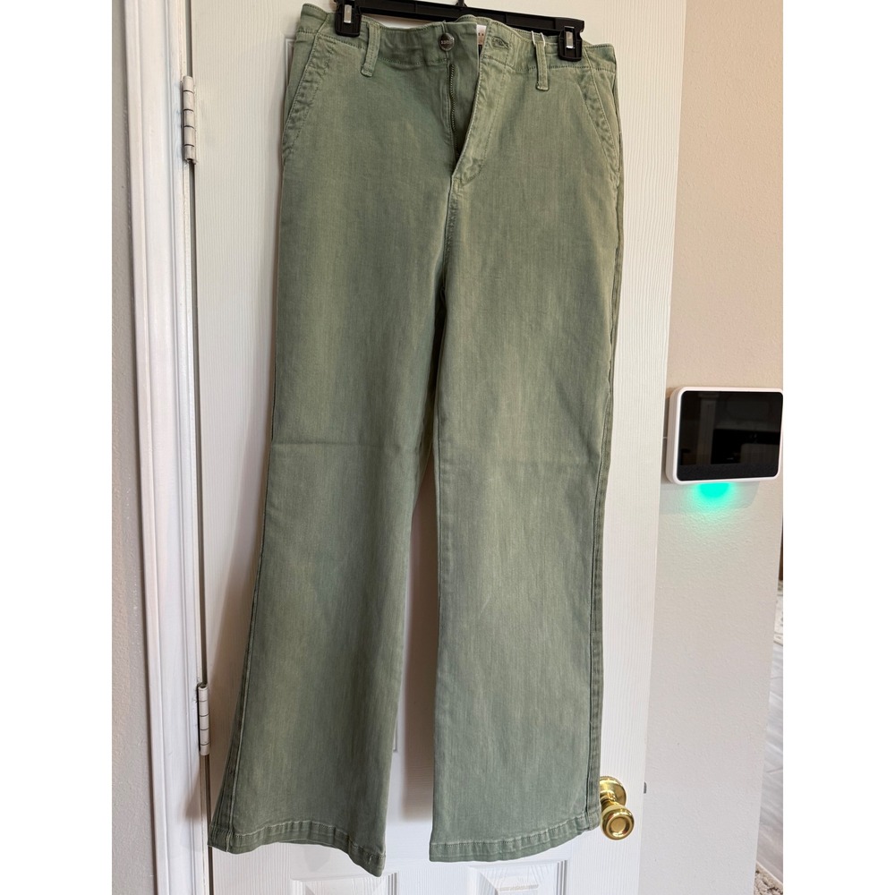 Risen Los Angeles Olive Green Wide Leg High Rise Pants RDP5482 Size 13/31 NWT